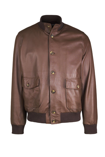 Nappa leather bomber jacket - MONTEZEMOLO