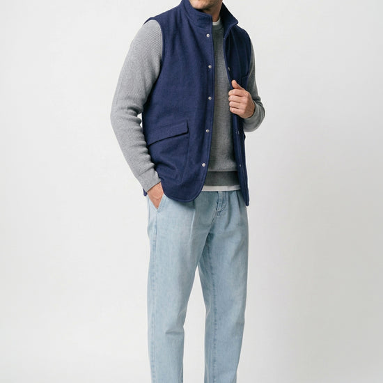 Quilted linen and cotton vest - MONTEZEMOLO