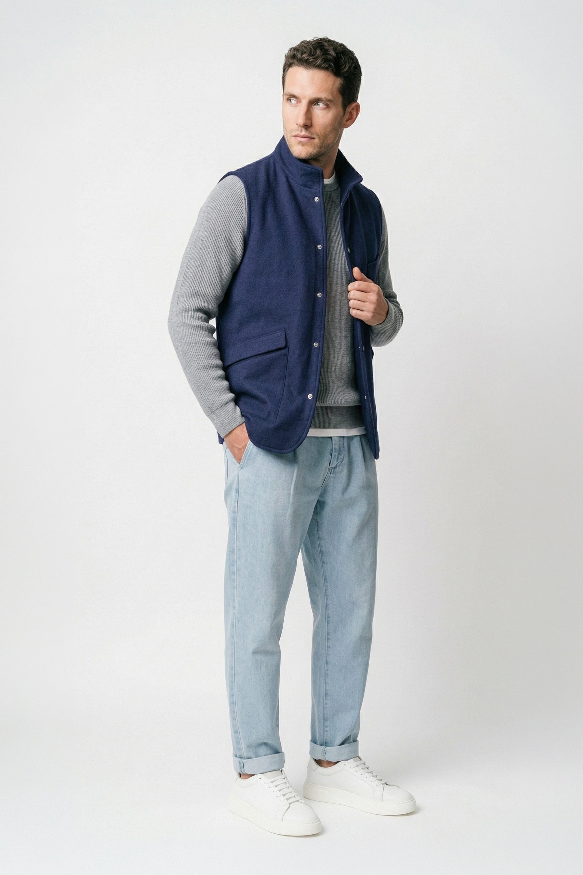 Quilted linen and cotton vest - MONTEZEMOLO