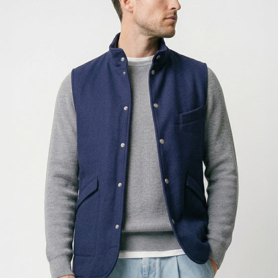 Quilted linen and cotton vest - MONTEZEMOLO