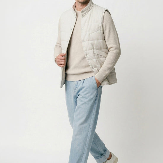 Quilted linen and cotton vest - MONTEZEMOLO