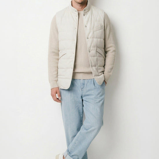 Quilted linen and cotton vest - MONTEZEMOLO