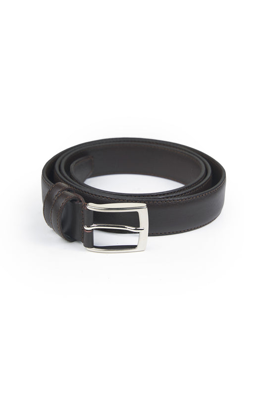 Stitched calfskin belt - MONTEZEMOLO