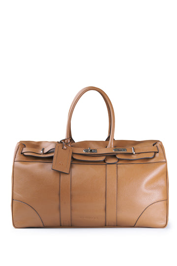 Full-grain leather travel bag
