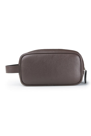 Beauty case in pelle martellata
