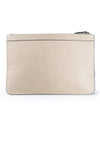 Nubuck leather zip pouch