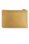 Nubuck leather zip pouch
