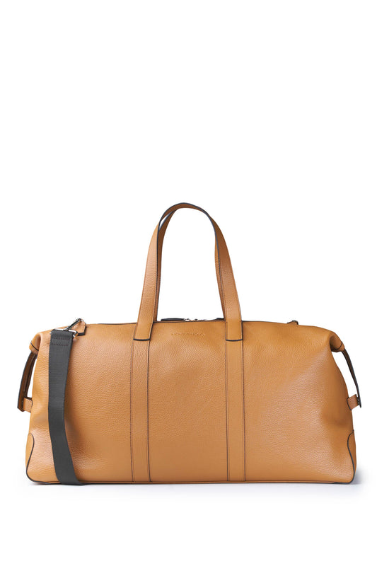 Full-grain dollar leather travel bag