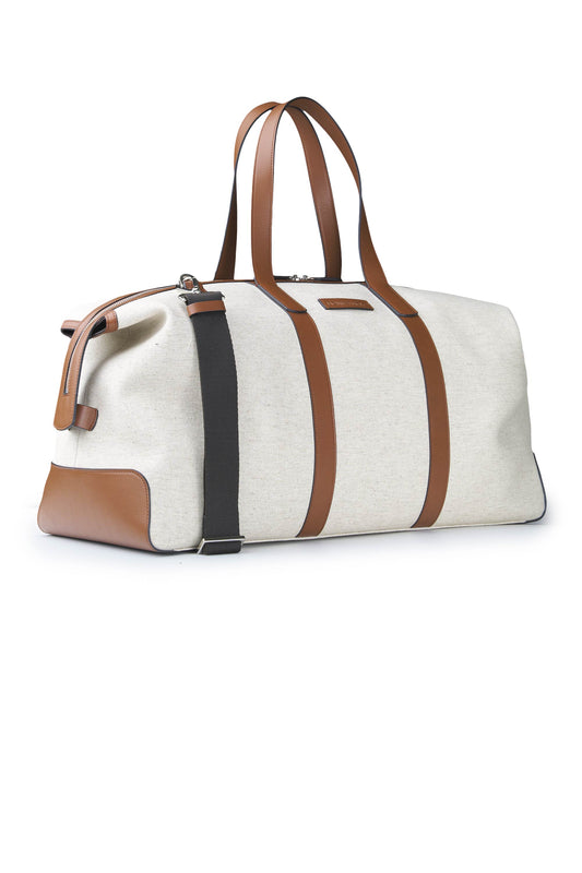 Fabric and Leather Travel Bag