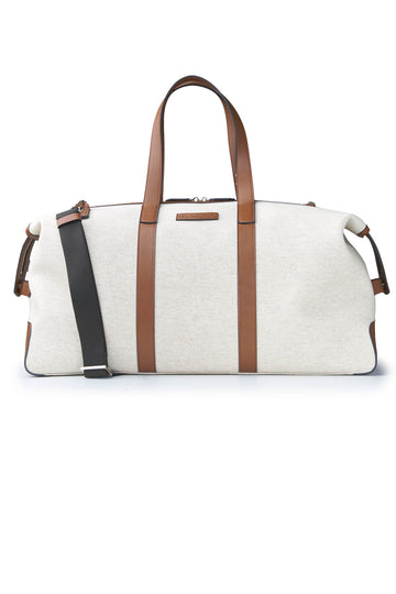 Borsa da viaggio in tessuto e pelle