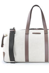 Borsa da viaggio in tessuto e pelle