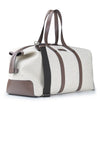 Borsa da viaggio in tessuto e pelle