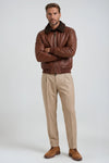 Leather Shearling Bomber Jacket - MONTEZEMOLO
