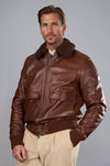 Leather Shearling Bomber Jacket - MONTEZEMOLO