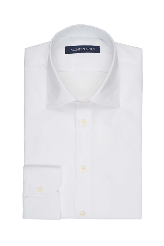 MONTEZEMOLO Shop Online | White Plain Cotton Shirt