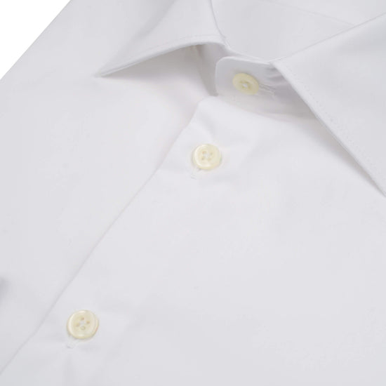 MONTEZEMOLO Shop Online | White Plain Cotton Shirt