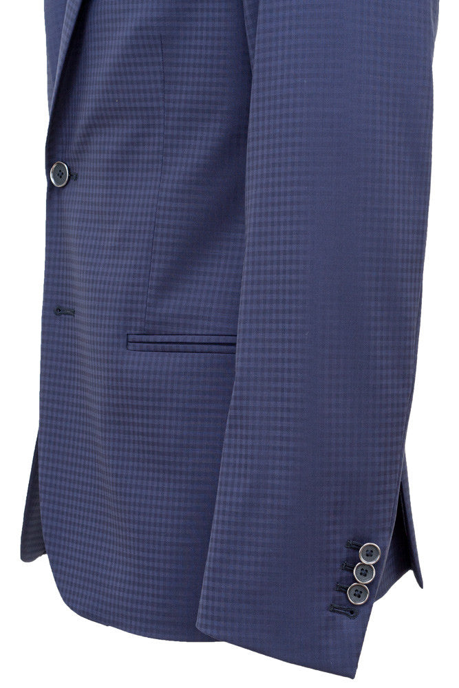 Faux-Uni Blue Stretch Wool Suit - MONTEZEMOLO