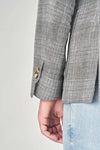 Prince-of-Wales Check Silk, Linen & Wool Jacket