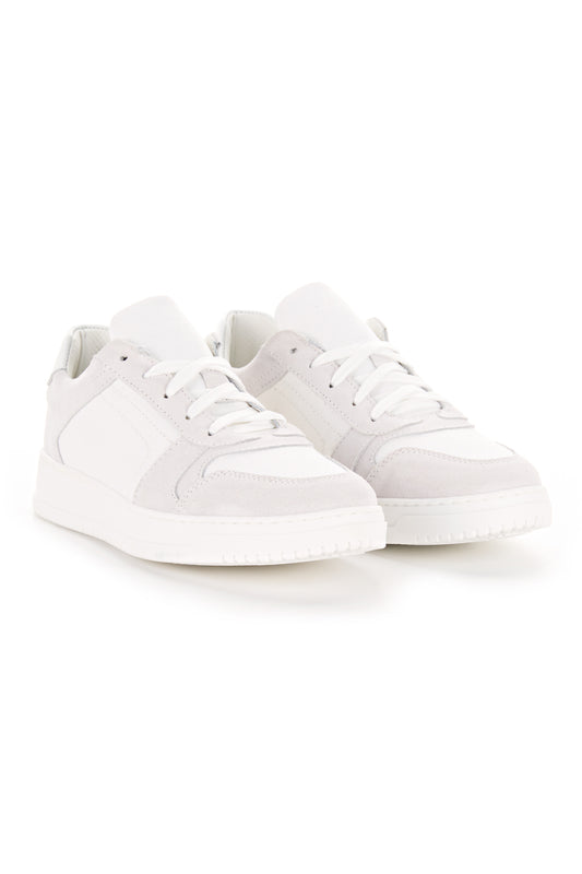 Suede and Canvas Tennis Sneaker