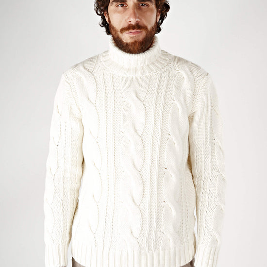MONTEZEMOLO - Recycled Wool Cable-Knit Turtleneck