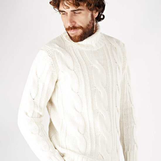 MONTEZEMOLO - Recycled Wool Cable-Knit Turtleneck