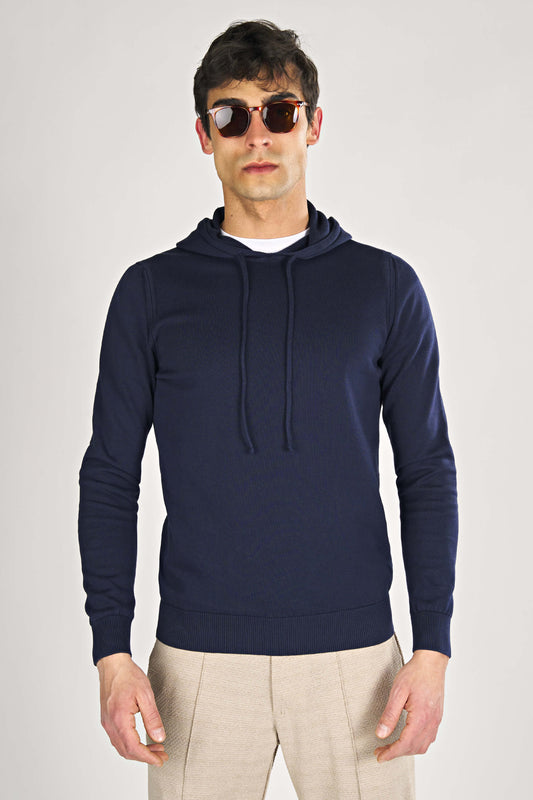Milano-Stitch Sweater with Hood