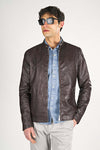 Eco-Nubuck Leather Biker Jacket
