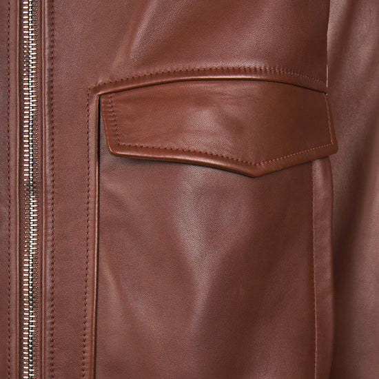Leather Shearling Bomber Jacket - MONTEZEMOLO