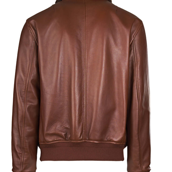 Leather Shearling Bomber Jacket - MONTEZEMOLO